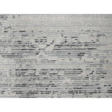 Load image into Gallery viewer, 9&#39;x12&#39; Shadow White, Soft Pile, Hand Knotted, Undyed Natural Wool, Cut And Loop Technique, Nepali Oriental Rug FWR506994