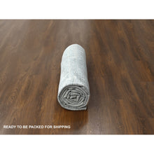 Load image into Gallery viewer, 9&#39;x12&#39; Shadow White, Soft Pile, Hand Knotted, Undyed Natural Wool, Cut And Loop Technique, Nepali Oriental Rug FWR506994