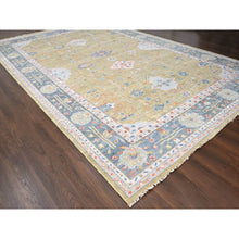Load image into Gallery viewer, 12&#39;1&quot;x17&#39;9&quot; Dusty Yellow, Oushak Design, Supple Collection, Soft and Vibrant Pile, Hand Knotted, Natural Wool, Oversized Oriental Rug FWR507066