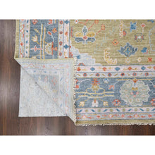 Load image into Gallery viewer, 12&#39;1&quot;x17&#39;9&quot; Dusty Yellow, Oushak Design, Supple Collection, Soft and Vibrant Pile, Hand Knotted, Natural Wool, Oversized Oriental Rug FWR507066