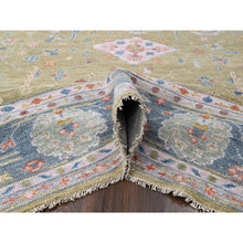 Load image into Gallery viewer, 12&#39;1&quot;x17&#39;9&quot; Dusty Yellow, Oushak Design, Supple Collection, Soft and Vibrant Pile, Hand Knotted, Natural Wool, Oversized Oriental Rug FWR507066