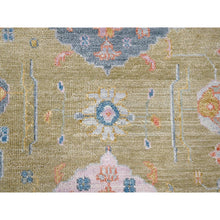 Load image into Gallery viewer, 12&#39;1&quot;x17&#39;9&quot; Dusty Yellow, Oushak Design, Supple Collection, Soft and Vibrant Pile, Hand Knotted, Natural Wool, Oversized Oriental Rug FWR507066