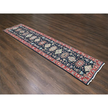 Load image into Gallery viewer, 2&#39;9&quot;x11&#39;10&quot; Pastel Black, Hand Knotted Karajeh Design With Tribal Medallions, Organic Wool, Natural Dyes, Runner Oriental Rug FWR507132