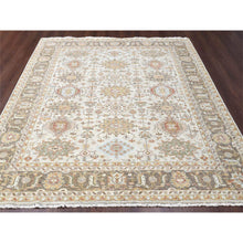 Load image into Gallery viewer, 8&#39;3&quot;x10&#39;1&quot; White Dove, Karajeh Design With Geometric Medallion, Hand Knotted, Natural Dyes, Extra Soft Wool, Oriental Rug FWR507162