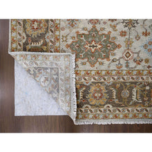 Load image into Gallery viewer, 8&#39;3&quot;x10&#39;1&quot; White Dove, Karajeh Design With Geometric Medallion, Hand Knotted, Natural Dyes, Extra Soft Wool, Oriental Rug FWR507162