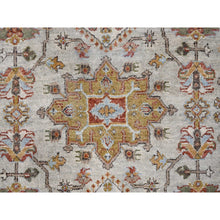 Load image into Gallery viewer, 8&#39;3&quot;x10&#39;1&quot; White Dove, Karajeh Design With Geometric Medallion, Hand Knotted, Natural Dyes, Extra Soft Wool, Oriental Rug FWR507162
