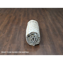 Load image into Gallery viewer, 8&#39;3&quot;x10&#39;1&quot; White Dove, Karajeh Design With Geometric Medallion, Hand Knotted, Natural Dyes, Extra Soft Wool, Oriental Rug FWR507162