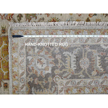 Load image into Gallery viewer, 8&#39;3&quot;x10&#39;1&quot; White Dove, Karajeh Design With Geometric Medallion, Hand Knotted, Natural Dyes, Extra Soft Wool, Oriental Rug FWR507162