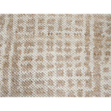 Load image into Gallery viewer, 9&#39;x12&#39; Honey Brown, Tone on Tone, Calm Ambience, Dot Design, Cropped Thin, Hand Knotted, Natural Ambient Color, Soft 100% Wool, Oriental Rug FWR507210