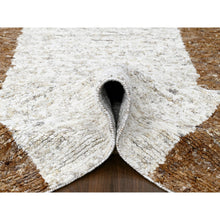 Load image into Gallery viewer, 9&#39;2&quot;x11&#39;9&quot; Earth Tone Colors, Hand Knotted, Undyed  Natural Abrash, Thick Chunky Texture, Tone On Tone, Soft And Vibrant Pile, Sustainable, Pure Wool, Oriental Rug FWR507234