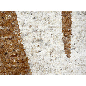 9'2"x11'9" Earth Tone Colors, Hand Knotted, Undyed  Natural Abrash, Thick Chunky Texture, Tone On Tone, Soft And Vibrant Pile, Sustainable, Pure Wool, Oriental Rug FWR507234
