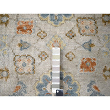 Load image into Gallery viewer, 8&#39;1&quot;x9&#39;9&quot; Old Wood with Blue Sapphire, Hand Knotted, Oushak Inspired, Supple Collection, Tone on Tone, 100% Wool, Oriental Rug FWR507336