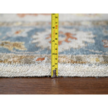 Load image into Gallery viewer, 8&#39;1&quot;x9&#39;9&quot; Old Wood with Blue Sapphire, Hand Knotted, Oushak Inspired, Supple Collection, Tone on Tone, 100% Wool, Oriental Rug FWR507336
