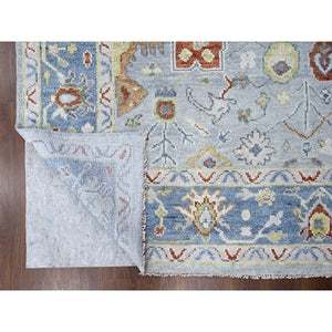 9'x11'9" Chrome, Extra Soft Wool, Hand Knotted, Oushak Design, Supple Collection, Soft And Vibrant Pile, Oriental Rug FWR507390