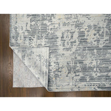 Load image into Gallery viewer, 9&#39;x11&#39;10&quot; Lexicon White With Touches Of Gold, Soft And Plush Pile, Hand Knotted, Cut And Loop Technique, Undyed Natural Wool, Nepali Oriental Rug FWR507474