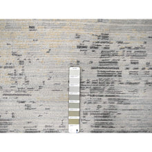 Load image into Gallery viewer, 9&#39;x11&#39;10&quot; Lexicon White With Touches Of Gold, Soft And Plush Pile, Hand Knotted, Cut And Loop Technique, Undyed Natural Wool, Nepali Oriental Rug FWR507474