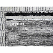 Load image into Gallery viewer, 9&#39;x11&#39;9&quot; Pearl White, Hand Loomed, 100% wool, Modern Textured and Roman Tile Design, Oriental Rug FWR507510