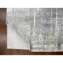 Load image into Gallery viewer, 8&#39;1&quot;x7&#39;9&quot; Nevada Gray, Abstract With Mosaic Design, Wool And Silk, Hand Knotted, Vegetable Dyes, Persian Knot, Dense Weave, Square Oriental Rug FWR507534