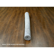 Load image into Gallery viewer, 8&#39;1&quot;x7&#39;9&quot; Nevada Gray, Abstract With Mosaic Design, Wool And Silk, Hand Knotted, Vegetable Dyes, Persian Knot, Dense Weave, Square Oriental Rug FWR507534