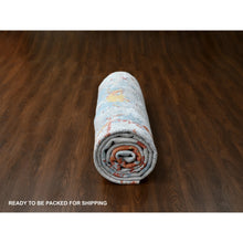 Load image into Gallery viewer, 12&#39;x17&#39;10&quot; Gainsboro with Rust Red, Abstract With Fire Mosaic Design, Hand Knotted, Persian Knot, Wool And Silk, Oversized Oriental Rug FWR507546