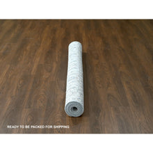 Load image into Gallery viewer, 6&#39;2&quot;x6&#39;1&quot; Blue Gray, Natural Wool, Karajeh and Geometric Design, Hand Knotted, Square Oriental Rug FWR507564