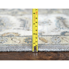 Load image into Gallery viewer, 6&#39;2&quot;x6&#39;1&quot; Blue Gray, Natural Wool, Karajeh and Geometric Design, Hand Knotted, Square Oriental Rug FWR507564