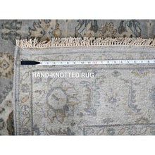 Load image into Gallery viewer, 6&#39;2&quot;x6&#39;1&quot; Blue Gray, Natural Wool, Karajeh And Geometric Design,  Hand Knotted, Square Oriental Rug FWR507564