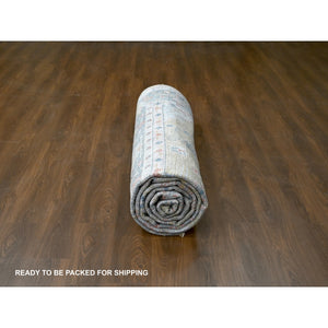 12'x14'10" Moss Green With Glaucous Blue, Oushak Design, Supple Collection, Plush And Lush Soft Pile, Organic Wool, Hand Knotted, Oversized Oriental Rug FWR507612