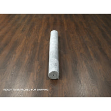 Load image into Gallery viewer, 5&#39;10&quot;x5&#39;9&quot; Stone Eagle And Lava Gray, Densely Woven, Persian Knot, Abstract With Mosaic Design, Wool And Silk, Hand Knotted, Square Oriental Rug FWR507630