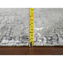 Load image into Gallery viewer, 5&#39;10&quot;x5&#39;9&quot; Stone Eagle And Lava Gray, Densely Woven, Persian Knot, Abstract With Mosaic Design, Wool And Silk, Hand Knotted, Square Oriental Rug FWR507630