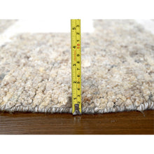 Load image into Gallery viewer, 8&#39;x8&#39; Soft Colors, Soft Pile, Thick Chunky Texture, Pure Wool, Tone on Tone, Natural Abrash, Sustainable, Hand Knotted, Round Oriental Rug FWR507738