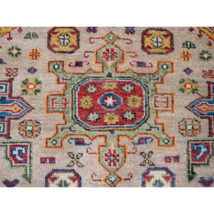 9'x11'10" Buttery Brown, Thick And Plush, Pure Wool, Supple Collection, Karajeh Heriz Geometric Design, Hand Knotted, Oriental Rug FWR507870