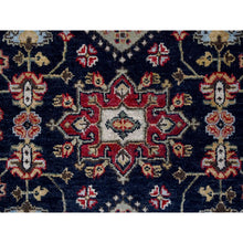 Load image into Gallery viewer, 3&#39;2&quot;x5&#39; Denim Black, Karajeh Design With All Over Pattern, Vegetable Dyes, Soft Pile, Pure Wool, Hand Knotted, Oriental Rug FWR507972