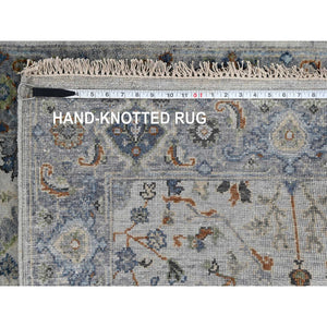 3'x5' Manchester Tan, Hand Knotted Sickle Leaf Design, Silk With Textured Wool, Soft Pile Oriental Rug FWR541386