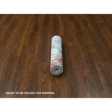 Load image into Gallery viewer, 3&#39;1&quot;x5&#39; Gainsboro Gray, Wool And Silk, Hand Knotted Abstract With Fire Mosaic Design, Persian Knot, Oriental Rug FWR508458