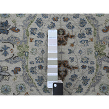 Load image into Gallery viewer, 3&#39;x4&#39;10&quot; Goose Gray, Vegetable Dyes, Hand Knotted, Oushak with Floral Motifs, Denser Weave, 100% Wool, Oriental Rug FWR508494