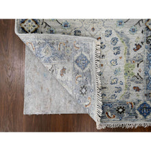 Load image into Gallery viewer, 2&#39;6&quot;x19&#39;9&quot; Seraph With Whale Gray, Oushak With Floral Motifs, Denser Weave, 100% Wool Xl Runner Hand Knotted Oriental Rug FWR508752