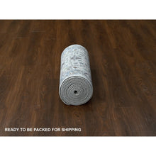 Load image into Gallery viewer, 2&#39;6&quot;x19&#39;9&quot; Seraph With Whale Gray, Oushak with Floral Motifs, Denser Weave, 100% Wool XL Runner Hand Knotted Oriental Rug FWR508752