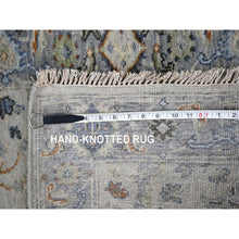 Load image into Gallery viewer, 2&#39;6&quot;x19&#39;9&quot; Seraph With Whale Gray, Oushak with Floral Motifs, Denser Weave, 100% Wool XL Runner Hand Knotted Oriental Rug FWR508752