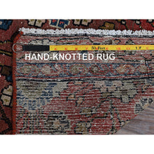 Load image into Gallery viewer, 2&#39;5&quot;x5&#39;10&quot; Blush Red, Vintage Persian Lilahan with All Over Design, Distinct Abrash, Shaved Low, Zero Pile, Sides and Ends Professionally Secured, Hand Knotted, Pure Wool, Fragment, Runner, Oriental Rug Sh847 FWR5082