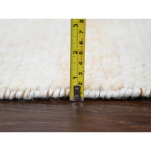 Load image into Gallery viewer, 8&#39;3&quot;x9&#39;9&quot; Beaver Brown and Sand White, Thick and Soft Pile, Vegetable Dyes, Hand Knotted Minimalist Stripe Design, 100% Wool Oriental Rug FWR508932