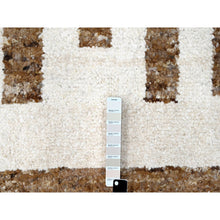 Load image into Gallery viewer, 9&#39;x11&#39;8&quot; Bole Brown, Plush Pile Minimalist Modern Stripe Design, Soft Wool Hand Knotted, Natural Dyes Oriental Rug FWR508938