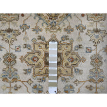 Load image into Gallery viewer, 2&#39;9&quot;x17&#39;10&quot; Frosted Dawn White, Soft And Shiny Wool, Hand Knotted, Karajeh Design With Geometric Medallions, Denser Weave, Soft To The Touch Pile, Xl Runner Oriental Rug FWR508956