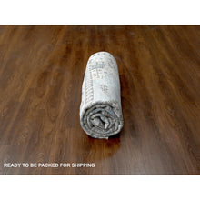 Load image into Gallery viewer, 10&#39;x10&#39; Krypton Gray, Vegetable Dyes Persian Village Influence Design With Tribal Geometric Motifs, Denser Weave, Hand Knotted, Velvety And Soft Wool, Square Oriental Rug FWR508992