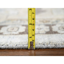 Load image into Gallery viewer, 12&#39;3&quot;x18&#39; Solitude Gray, Hand Knotted, Persian Village Influence Design And Geometric Motifs, Shiny And Soft Wool, Natural Dyes, Densely Woven Oriental Oversized Rug FWR509064