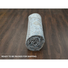 Load image into Gallery viewer, 10&#39;x13&#39;9&quot; Rainer Gray And Heron White, Karajeh All Over Geometric Design, Hand Knotted, Natural Dyes, 100% Wool, Oriental Rug FWR509082