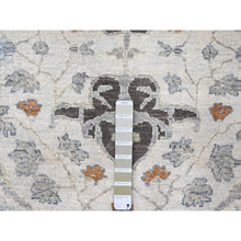 Load image into Gallery viewer, 10&#39;x10&#39; Summer and Sharkfin Gray, Denser Weave Oushak All Over Floral Design, Natural Dyes, Shiny Wool, Hand Knotted Square Oriental Rug FWR509154