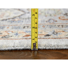 Load image into Gallery viewer, 10&#39;x10&#39; Summer And Sharkfin Gray, Denser Weave Oushak All Over Floral Design, Natural Dyes, Shiny Wool, Hand Knotted Square Oriental Rug FWR509154