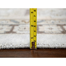 Load image into Gallery viewer, 14&#39;x14&#39; BoothBay Gray and Oyster White, Natural Dyes, Densely Woven, Organic Wool, Hand Knotted Persian Village Inspired Geometric Medallions, Square Oriental Rug FWR509160