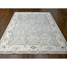 Load image into Gallery viewer, 9&#39;10&quot;x13&#39;10&quot; Dockside Blue And Soft Chamois White, Oushak Supple Collection Design, Hand Knotted, 100% Wool, Soft And Plush Pile, Oriental Rug FWR509274